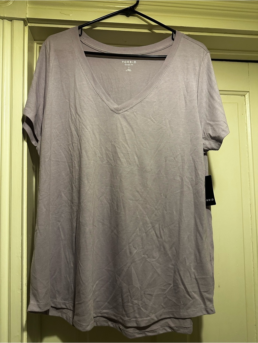 Torrid Lavender V-Neck Short Sleeve Tee